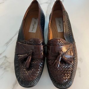 Mezlan Men’s Brown Leather Loafers with Tassel